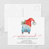 We zijn verhuisd  Autostaat Auto Kerstmis  Aankondigingskaart (Voorkant / Achterkant)