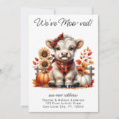 We zijn verhuisd Autumn Highland Cow Nieuw Adres V Aankondiging (Voorkant)