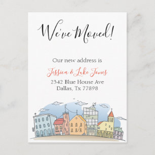 We zijn verhuisd Bericht nieuwe adres Verhuizing Aankondigingskaart