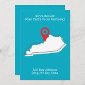 We zijn verhuisd! Bezoek ons in Kentucky Aankondiging (Voorkant / Achterkant)