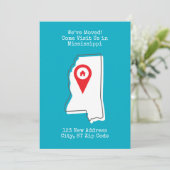 We zijn verhuisd! Bezoek ons in Mississippi Aankondiging (Staand voorkant)