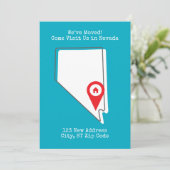 We zijn verhuisd! Bezoek ons in Nevada Aankondiging (Staand voorkant)