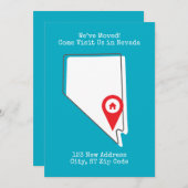 We zijn verhuisd! Bezoek ons in Nevada Aankondiging (Voorkant / Achterkant)