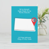 We zijn verhuisd! Bezoek ons in North Dakota Aankondiging (Staand voorkant)