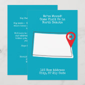 We zijn verhuisd! Bezoek ons in North Dakota Aankondiging (Voorkant / Achterkant)