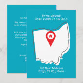 We zijn verhuisd! Bezoek ons in Ohio Aankondiging (Voorkant / Achterkant)