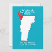 We zijn verhuisd! Bezoek ons in Vermont Aankondiging (Voorkant)