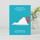 We zijn verhuisd! Bezoek ons in Virginia Aankondiging (Staand voorkant)