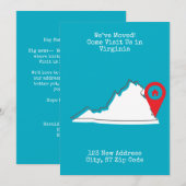 We zijn verhuisd! Bezoek ons in Virginia Aankondiging (Voorkant / Achterkant)