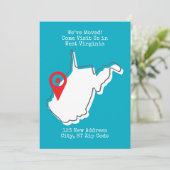 We zijn verhuisd! Bezoek ons in West Virginia Aankondiging (Staand voorkant)
