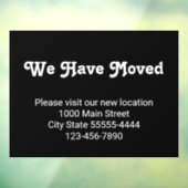 We Zijn Verhuisd Bezoek Ons Nieuwe Adres Raamsticker (Vel 3)