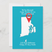 We zijn verhuisd! Bezoek ons op Rhode Island Aankondiging (Voorkant)