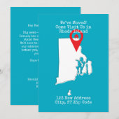 We zijn verhuisd! Bezoek ons op Rhode Island Aankondiging (Voorkant / Achterkant)