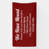 We zijn verhuisd, bezoek onze nieuwe locatie DK RE Spandoek (Verticaal)