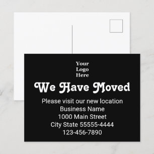 We zijn verhuisd, bezoek onze nieuwe locatie Logo Briefkaart