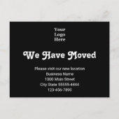 We zijn verhuisd Bezoek onze nieuwe locatie Uw Log Briefkaart (Voorkant)