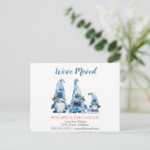 We zijn verhuisd, Blauwe Gnomen Aankondigingskaart (Staand voorkant)