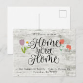 We zijn verhuisd Bloemen Nieuwe adres aankondiging (Voorkant / Achterkant)