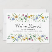 We Zijn Verhuisd Bloemrijke Verhuizing Aankondiging (Voorkant)
