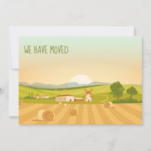 We Zijn Verhuisd Boerderij Adreswijziging Cute Ver Aankondiging (Voorkant)