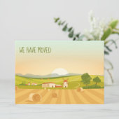 We Zijn Verhuisd Boerderij Adreswijziging Cute Ver Aankondiging (Staand voorkant)