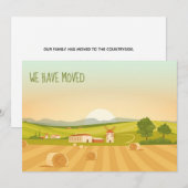 We Zijn Verhuisd Boerderij Adreswijziging Cute Ver Aankondiging (Voorkant / Achterkant)