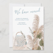 We Zijn Verhuisd Boho Chic Macrame Pampas Gras Ver Aankondiging (Voorkant)