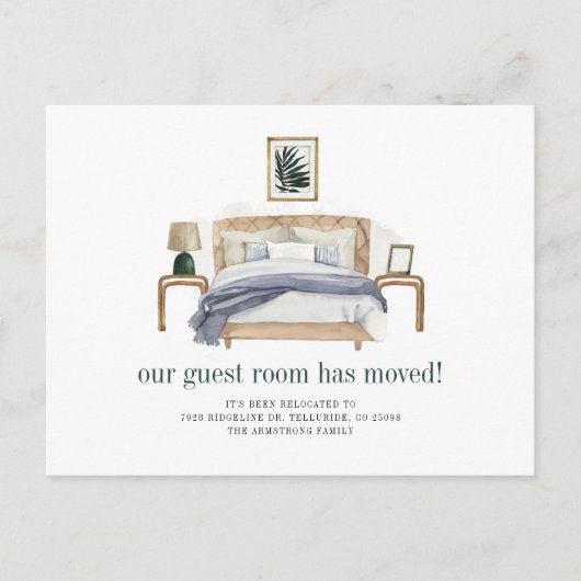 We zijn verhuisd Boho Chic Nieuw adres verhuizing Aankondigingskaart (Voorkant)