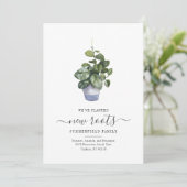 We zijn verhuisd Boho Script Nieuwe Roots Botanisc (Staand voorkant)