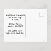 We zijn verhuisd! Briefkaart Nieuw adres (Achterkant)