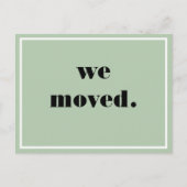 We zijn verhuisd! Briefkaart Nieuw adres (Voorkant)