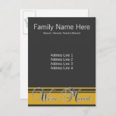 We zijn verhuisd - Briefkaart voor adreswijziging (Voorkant / Achterkant)