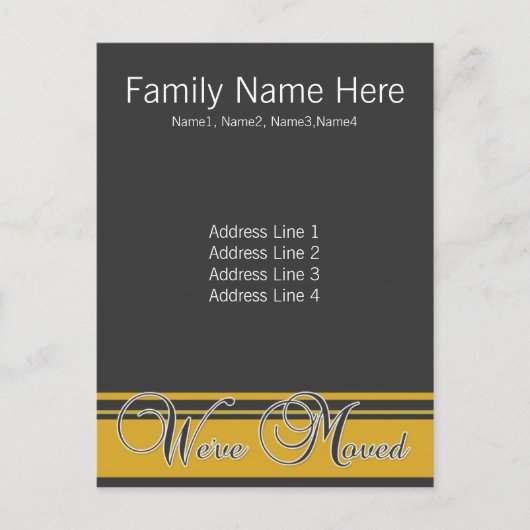 We zijn verhuisd - Briefkaart voor adreswijziging (Voorkant)