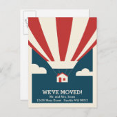 We zijn verhuisd! Briefkaart voor bewegende aankon (Voorkant / Achterkant)
