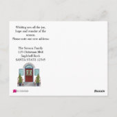 We zijn verhuisd. Briefkaart voor kerstvakantie (Achterkant)