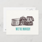 We zijn verhuisd! Briefkaarten (Voorkant / Achterkant)