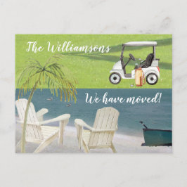 We zijn verhuisd Budget Ocean Beach Golf Move Aankondigingskaart