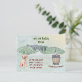 We zijn verhuisd Budget Pret Land Familiehond Verh Aankondigingskaart (Staand voorkant)