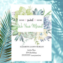 We zijn verhuisd, cactus succulents polka dots