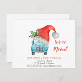 We zijn verhuisd, Car Santa Hat Aankondigingskaart (Voorkant / Achterkant)