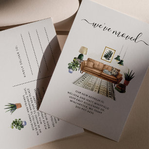 We zijn verhuisd Chic Boho verhuisbericht Briefkaart