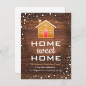 We zijn verhuisd | Christmas Gingerbread House Aankondigingskaart (Voorkant / Achterkant)