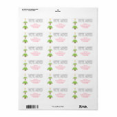 "We zijn verhuisd" Christmas Tree Notification Lab Etiket (Full Sheet)