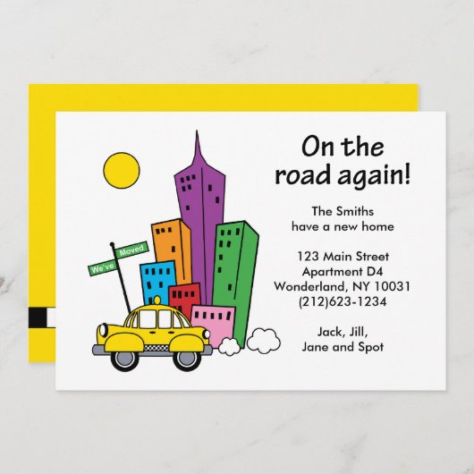 We zijn verhuisd Cityscape 5x7 eenzijdige kaart (Voorkant / Achterkant)