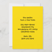 We zijn verhuisd Cityscape Geel 5x7 kaart (Achterkant)