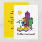 We zijn verhuisd Cityscape Geel 5x7 kaart (Voorkant / Achterkant)