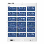 We zijn verhuisd Classic Blue Nieuw adres label (Full Sheet)