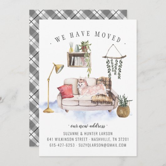 We Zijn Verhuisd | Corgi Verhuisbericht Aankondiging (Voorkant / Achterkant)