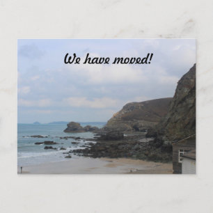 We zijn verhuisd! Cornwall, St. Agnes Aankondigingskaart