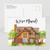 We Zijn Verhuisd Cottage Verhuisbericht Ansichtkaa Briefkaart (Voorkant / Achterkant)